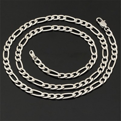 Necklace Chain Necklaces Jewelry Stainless Steel / Titanium Steel Wedding / Party / Daily / Casual Silver 1pc Gift