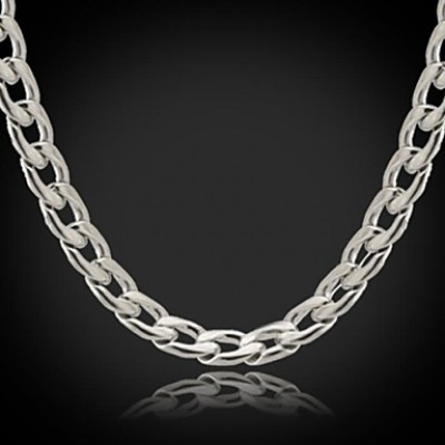 Never Fade Men's Link CubanChain Necklace For Men 316L Titanium Steel 5MM 18Inches (46CM)