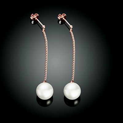 Earring Earrings Set Jewelry Women Daily / Casual Imitation Pearl / Copper / Rose Gold Plated 1 pair Gold