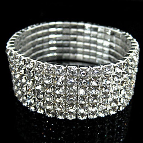 Vintage 6-layer Rhinestone Bridal Jewelr...