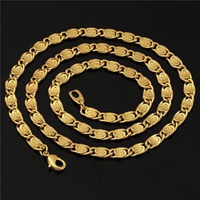 Necklace Choker Necklaces / Chain Necklaces / Strands Necklaces Jewelry Gold Plated Wedding / Party / Daily / Casual Gold 1pc Gift